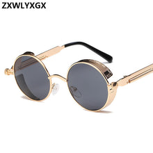 Load image into Gallery viewer, ZXWLYXGX Round Metal Sunglasses Steampunk Men Women Fashion Glasses Brand Designer Retro Vintage Sunglasses UV400