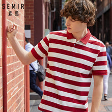 Load image into Gallery viewer, SEMIR Men Polo Collar Short Sleeve Shirt 2019 Summer New Korean Striped Sea Soul Polo Shirt Student Tide - Hot This Year