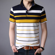 Load image into Gallery viewer, England Style Striped Polo Shirts Short Sleeve Men Summer Cotton Breathable Tops - Hot This Year