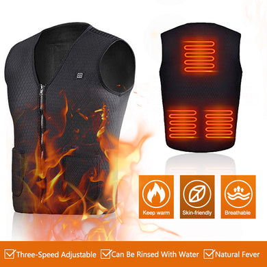 Men Women Outdoor USB Infrared Heating Vest Jacket Warm Winter Flexible Electric Thermal Clothing Waistcoat Fishing Hiking Golf - Hot This Year