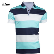 Load image into Gallery viewer, Men Cotton Breathable High Quality Striped Printed Male Short Sleeve Polo Shirt - Hot This Year
