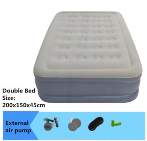 Double Couple Household Portable Inflatable Bed Mattress Cartoon Bear on the Floor
