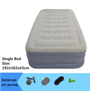 Double Couple Household Portable Inflatable Bed Mattress Cartoon Bear on the Floor