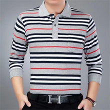 Load image into Gallery viewer, Solid polo shirt  clothing men polo High quality long sleeves striped polo shirt - Hot This Year
