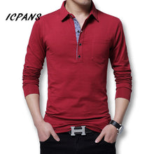 Load image into Gallery viewer, Icpans Polo Shirt Men Long Sleeve 2018 Casual Cotton Fashion Polo Shirt Men Big Size 5xl 4XL Slim White BlackTee Tops - Hot This Year
