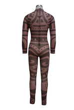 Load image into Gallery viewer, Summer Women VintageTribal Tattoo Print Mesh Jumpsuit Curvy African Runway Sheer Bodysuit Celebrity Jumpsuit Catsuit